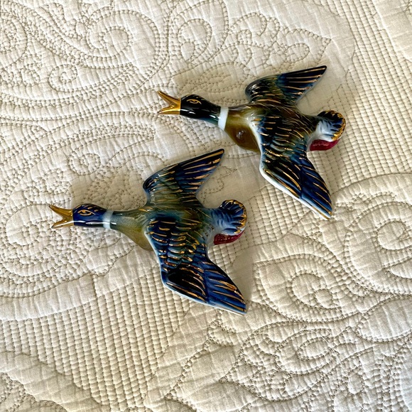 Other - Set of 2 Mallard Glass Birds